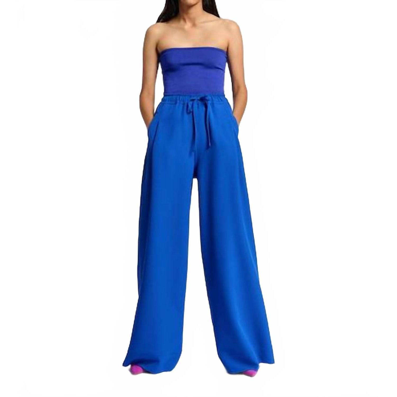 New Essentiel Antwerp Dana High Waist Pants In Blue